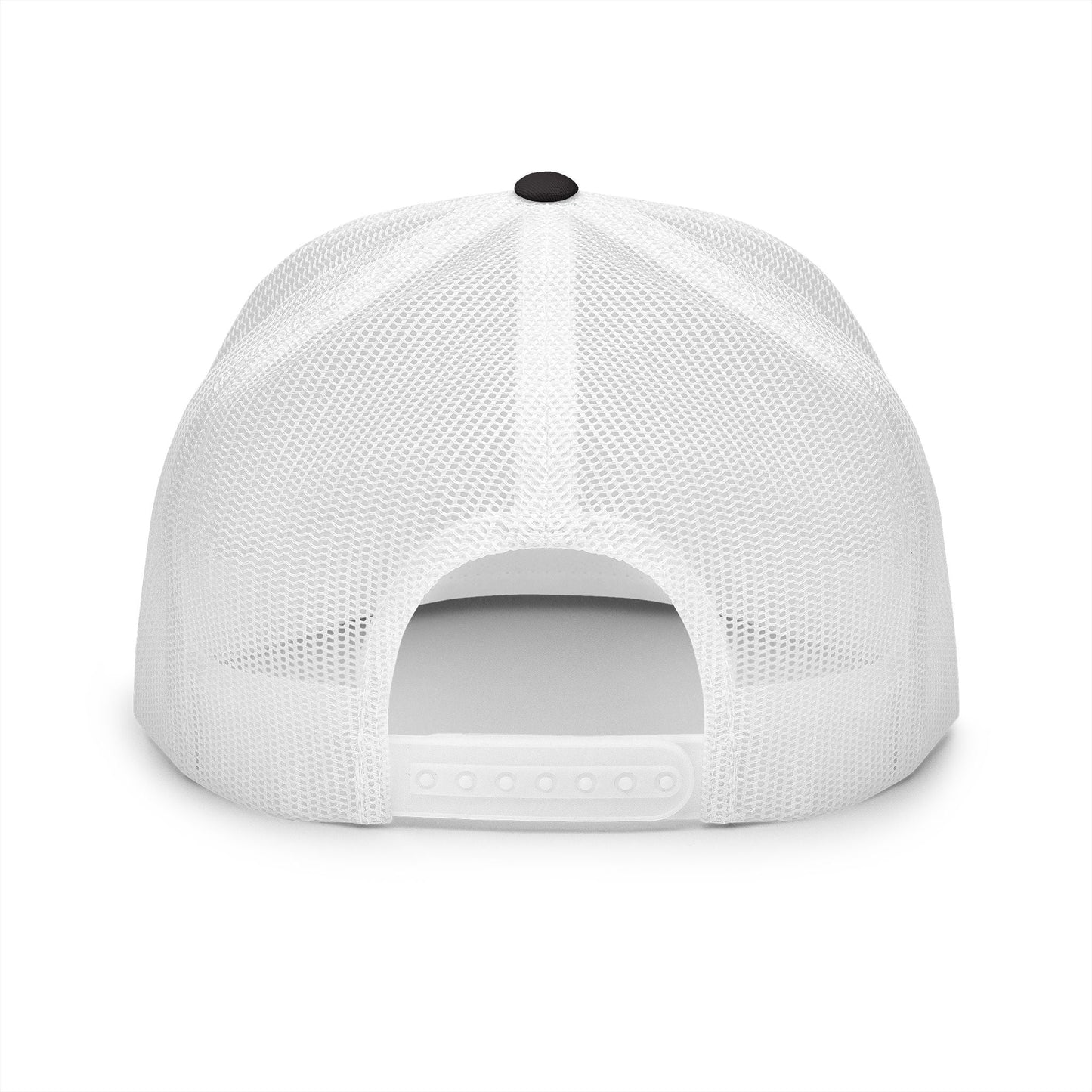 BILLY 5 Panel Flat Bill Trucker Cap (White Goat - Embroidery) — AVAILABLE IN 6 COLORS