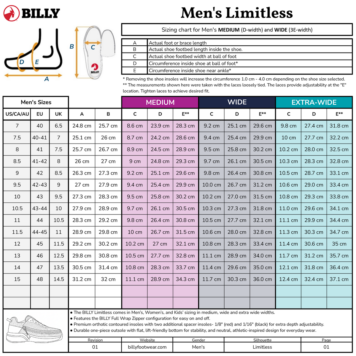 Men's Charcoal BILLY Limitless
