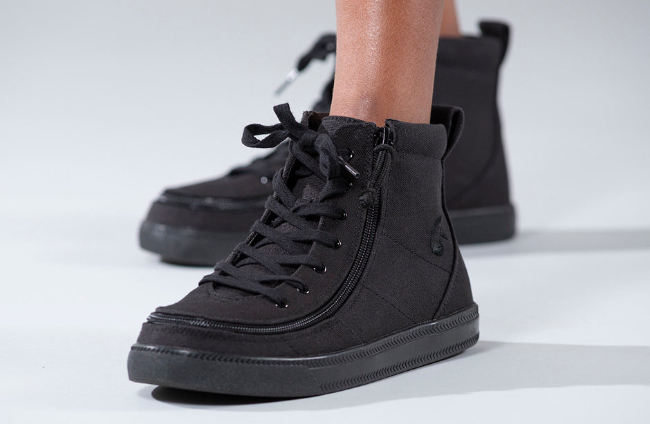 Black To The Floor Canvas BILLY Classic Lace High Tops