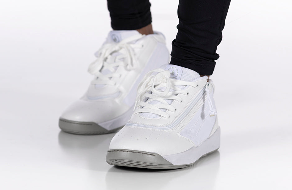 FINAL SALE - White BILLY Sport Hoop Athletic Sneakers