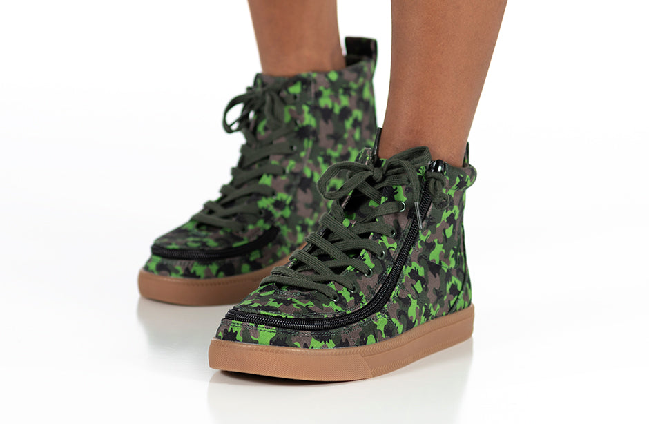 FINAL SALE - Green Dino BILLY Classic Lace High Tops