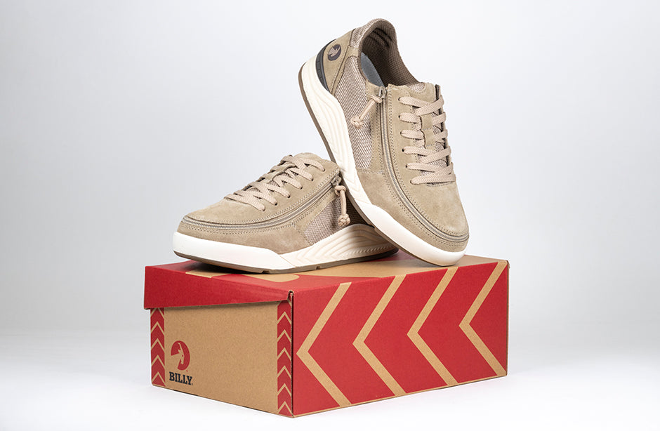 FINAL SALE - Men's Tan Suede/Mesh BILLY Comfort Classic Lows