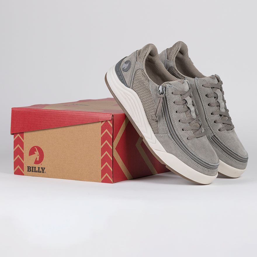 FINAL SALE - Women's Charcoal Suede/Mesh BILLY Comfort Classic Lows
