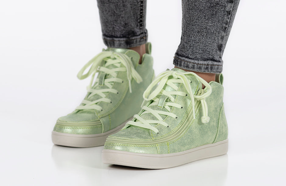FINAL SALE - Women's Cucumber Green BILLY Sneaker Lace Mid Tops