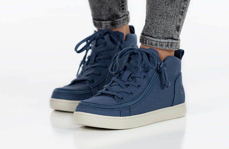 FINAL SALE - Women's Beach Blue BILLY Sneaker Lace Mid Tops