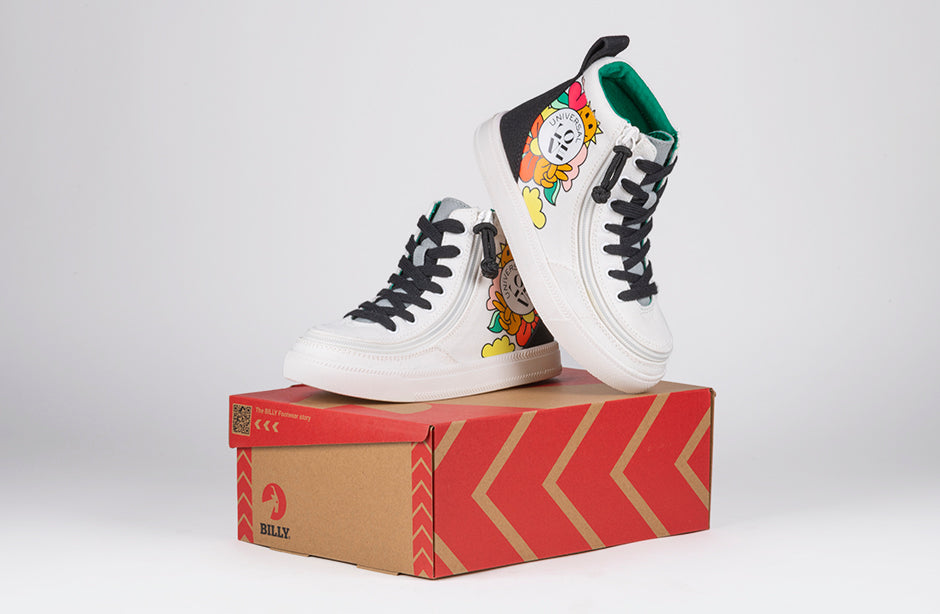 UNI Love White Multi BILLY Classic Lace High Tops