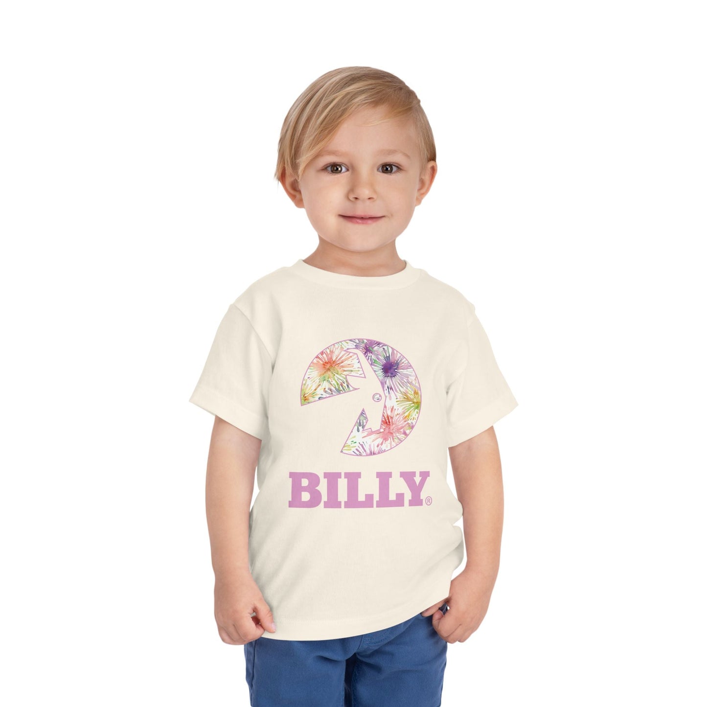  BILLY Toddler Short Sleeve Tee (Floral Logo) - AVAILABLE IN 3 COLORS
