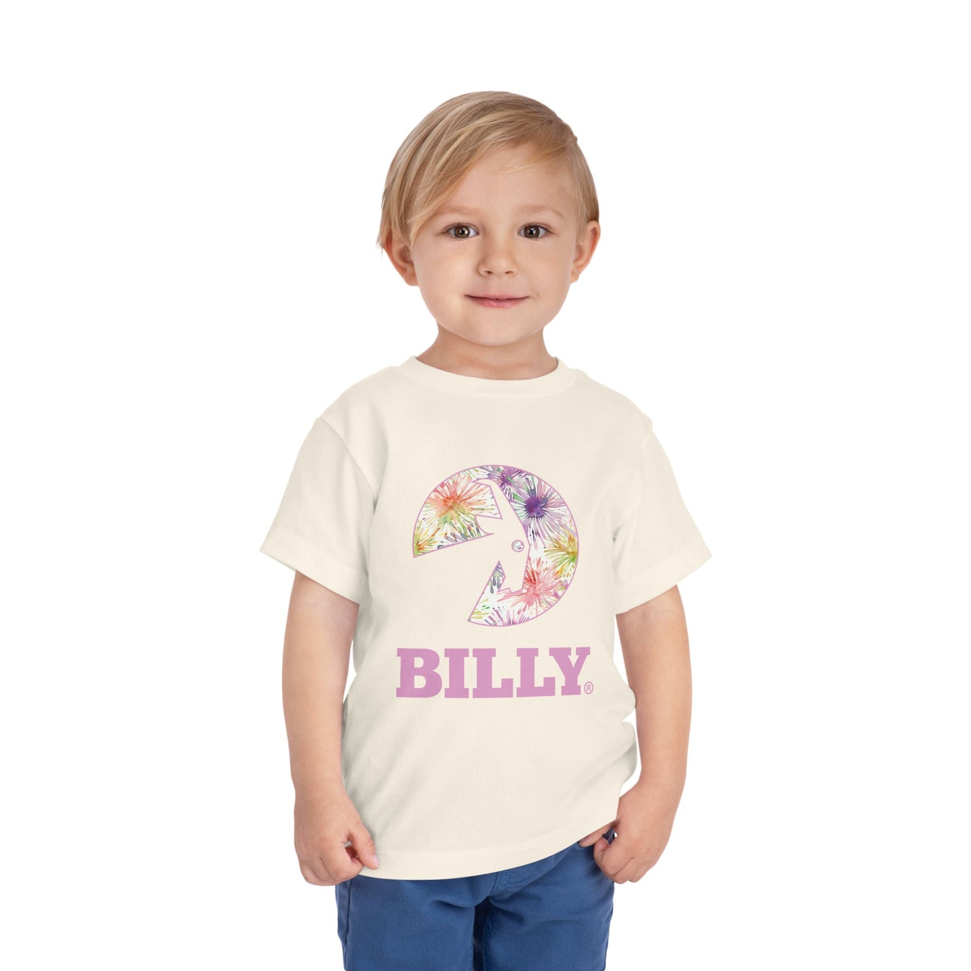  BILLY Toddler Short Sleeve Tee (Floral Logo) - AVAILABLE IN 3 COLORS