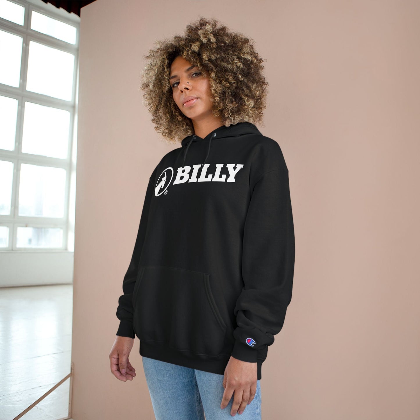  BILLY Core Adult Unisex Hoodie (White Horizontal Logo)