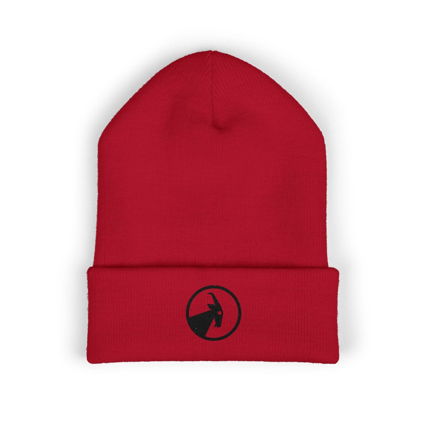  BILLY Classic Cuffed Beanie (Black Goat - Embroidery) — AVAILABLE IN 7 COLORS