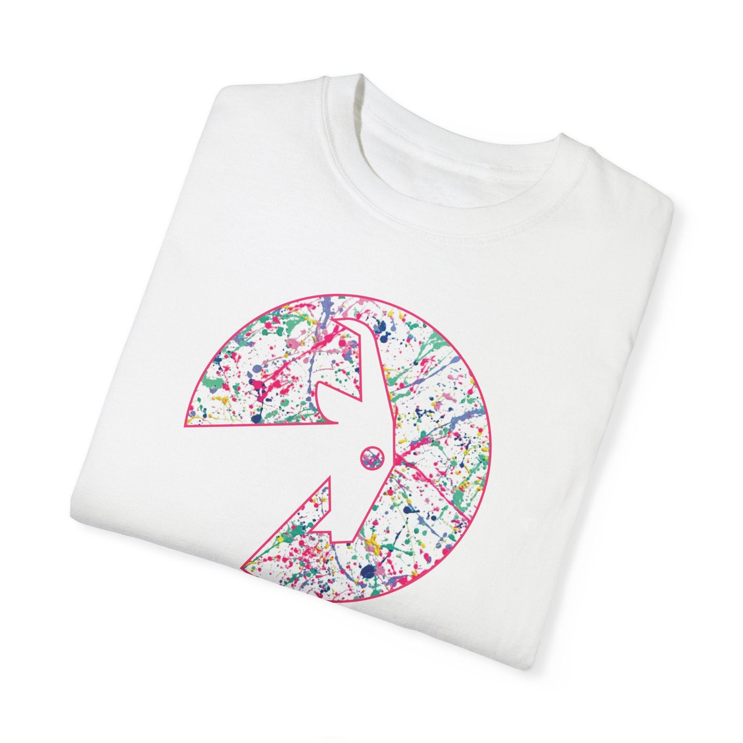 BILLY Sasha Splatter Unisex Garment-Dyed T-Shirt (Sasha Splatter - Pink Print)