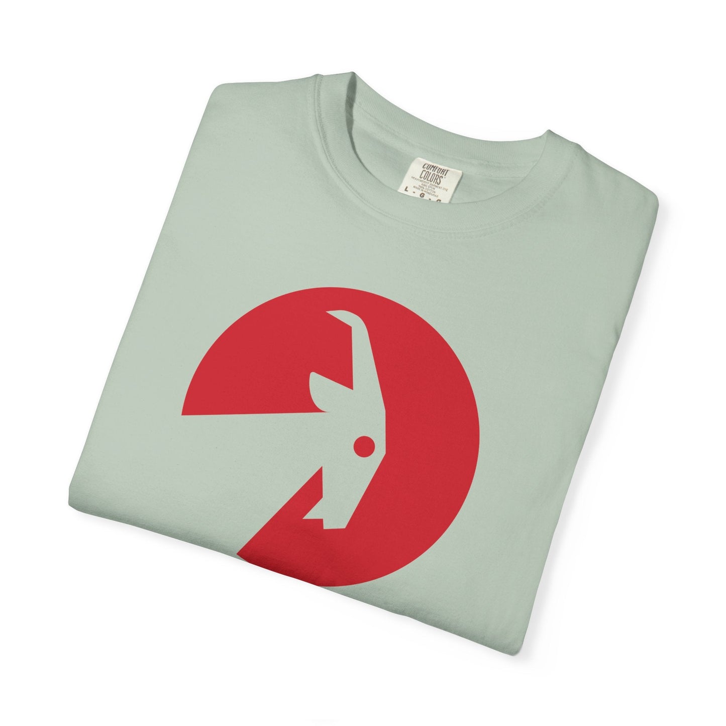  BILLY Unisex Garment-Dyed T-Shirt (Black/Red Vertical Logo)
