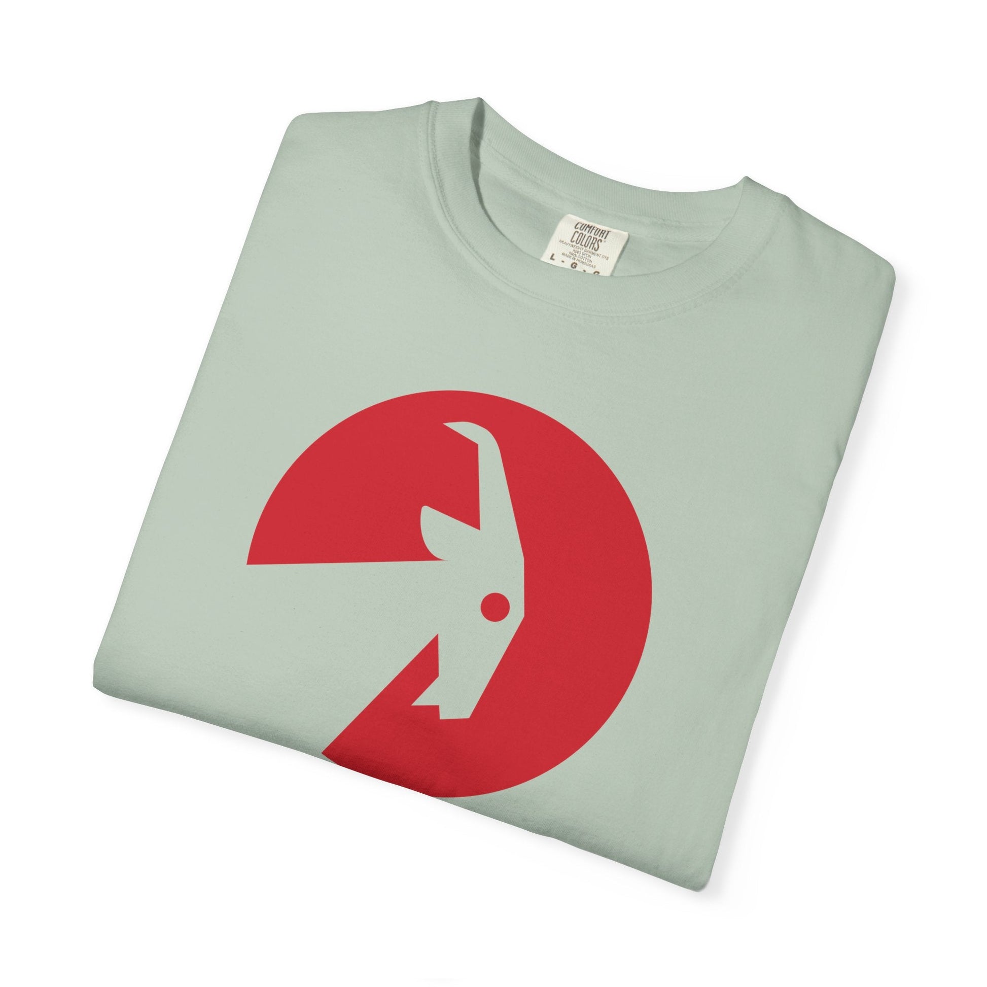  BILLY Unisex Garment-Dyed T-Shirt (Black/Red Vertical Logo)