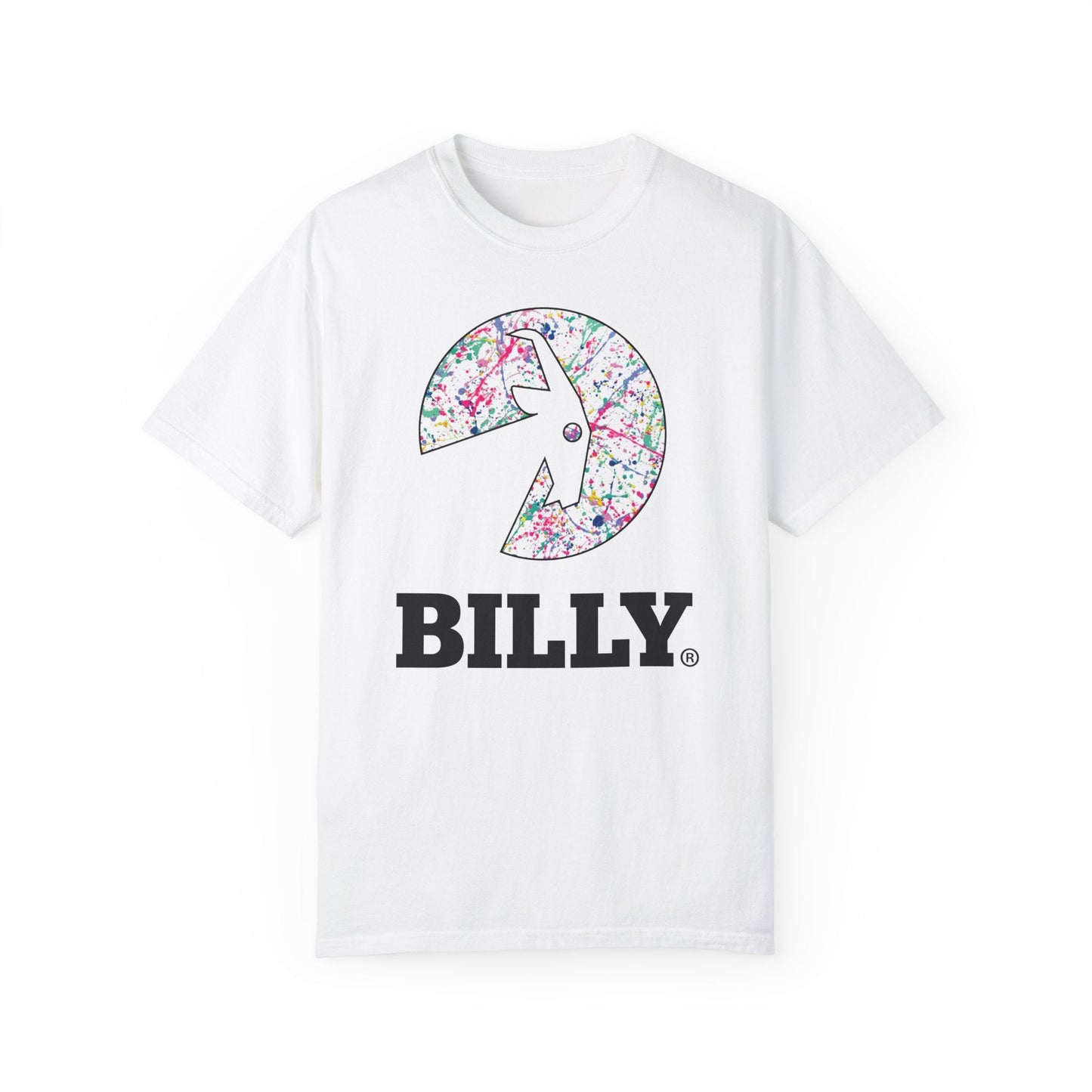  BILLY Sasha Splatter Unisex Garment-Dyed T-Shirt (Sasha Splatter - Black Print)