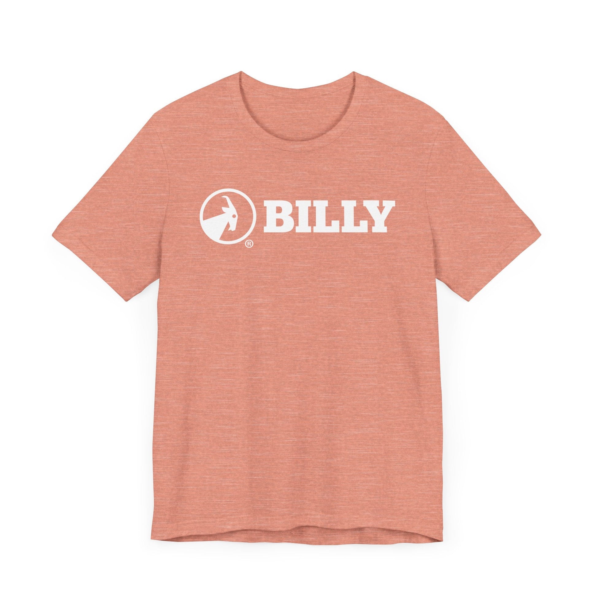  BILLY Adult Unisex Jersey Short Sleeve Tee (White Horizontal Logo)