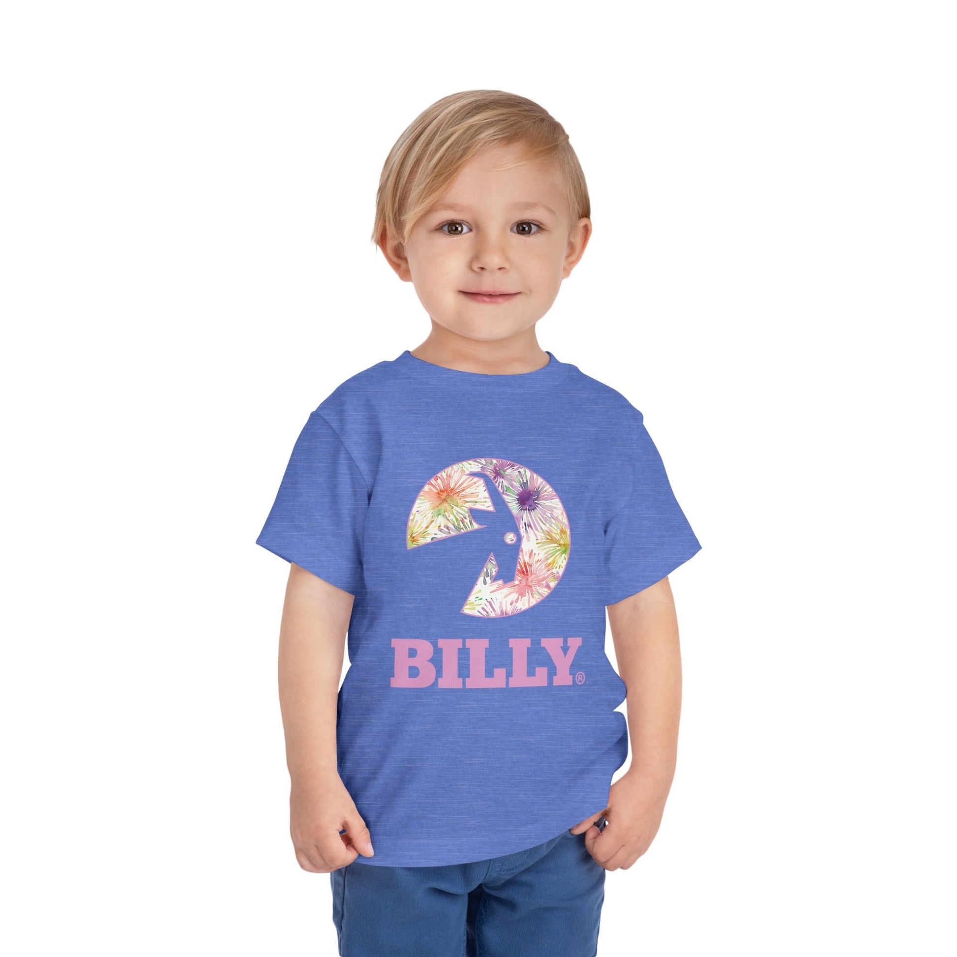  BILLY Toddler Short Sleeve Tee (Floral Logo) - AVAILABLE IN 3 COLORS