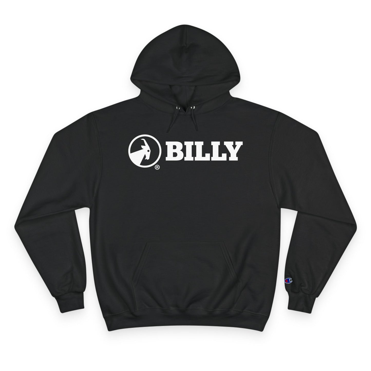  BILLY Core Adult Unisex Hoodie (White Horizontal Logo)