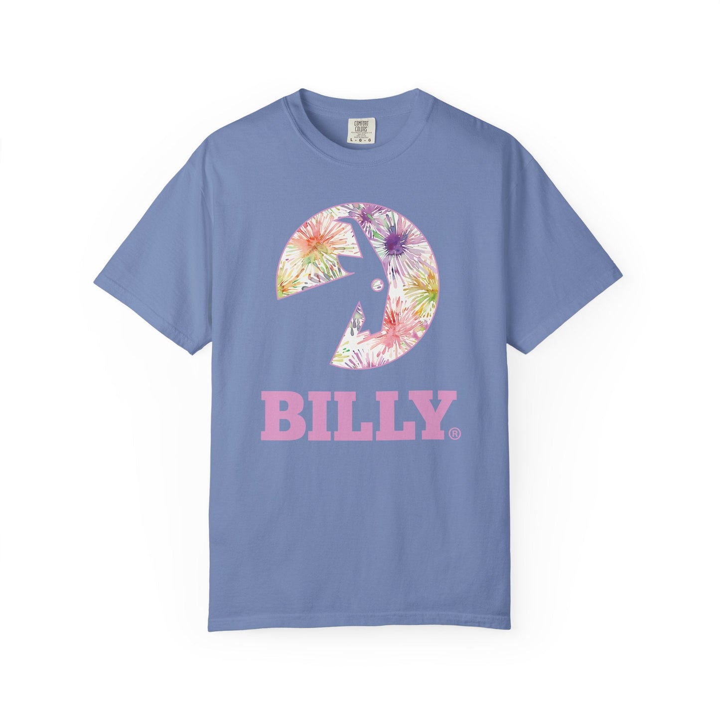  BILLY Unisex Garment-Dyed T-Shirt (Floral Logo) - AVAILABLE IN 4 COLORS