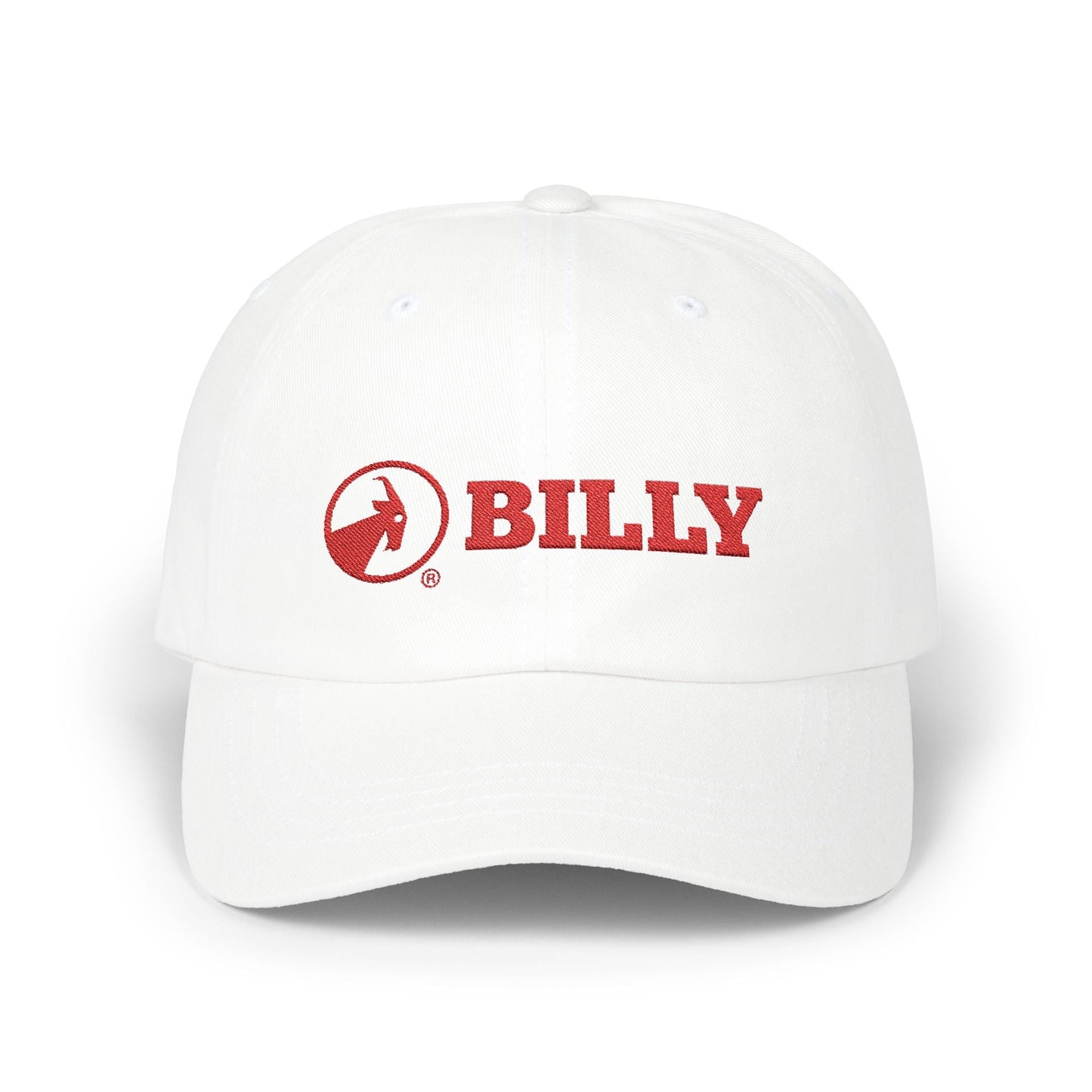  BILLY Classic Cap (Red Horizontal Logo - Embroidery) — AVAILABLE IN 8 COLORS