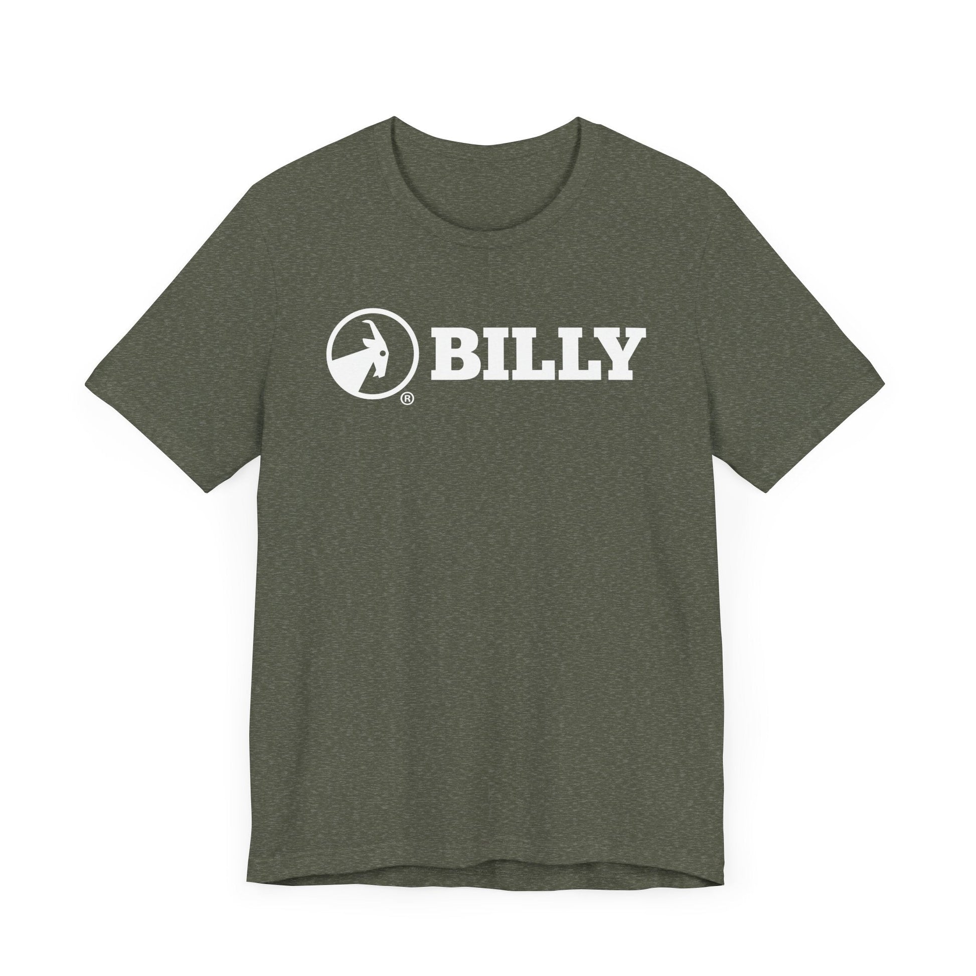  BILLY Adult Unisex Jersey Short Sleeve Tee (White Horizontal Logo)