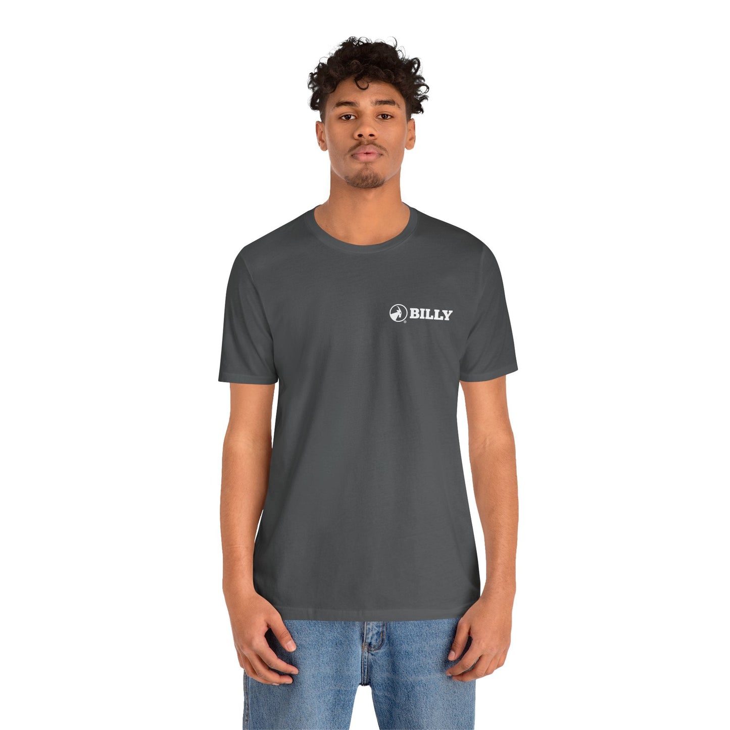  BILLY Adult Unisex Jersey Short Sleeve Tee (White Horizontal Logo - LCP)