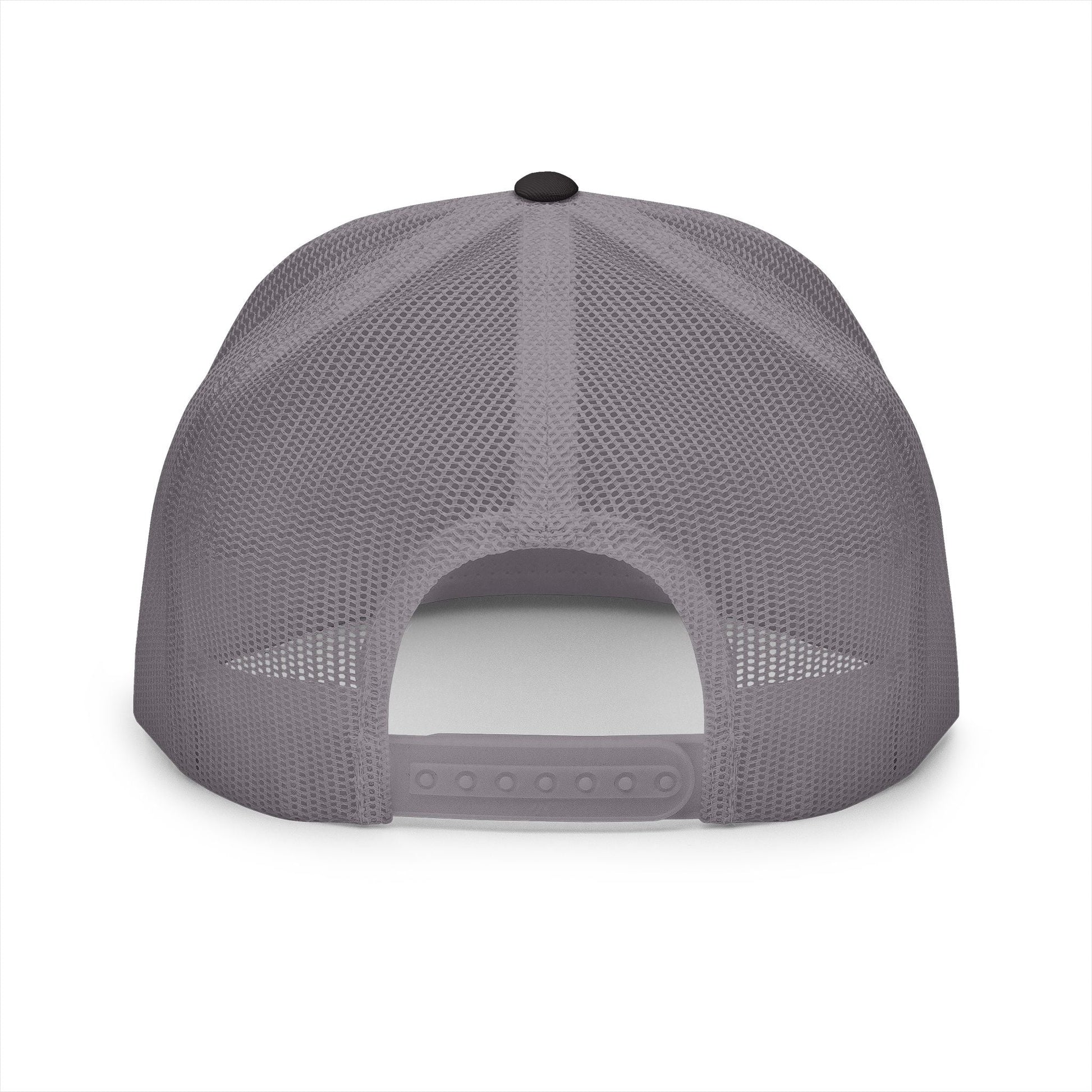  BILLY 5 Panel Flat Bill Trucker Cap (Red Goat - Embroidery) — AVAILABLE IN 13 COLORS