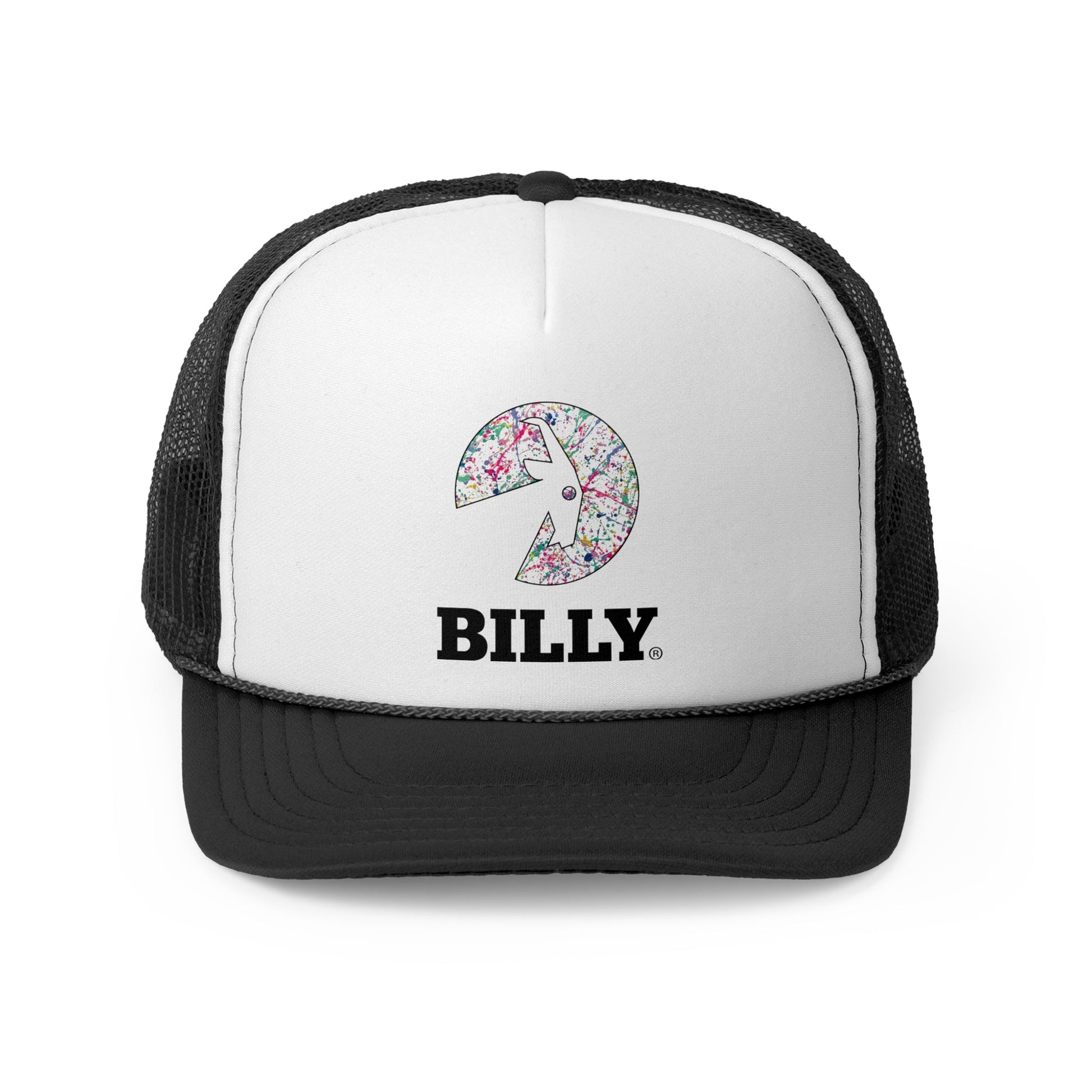  BILLY Foam Trucker Cap (Sasha Splatter - Black Print) — AVAILABLE IN 2 COLORS