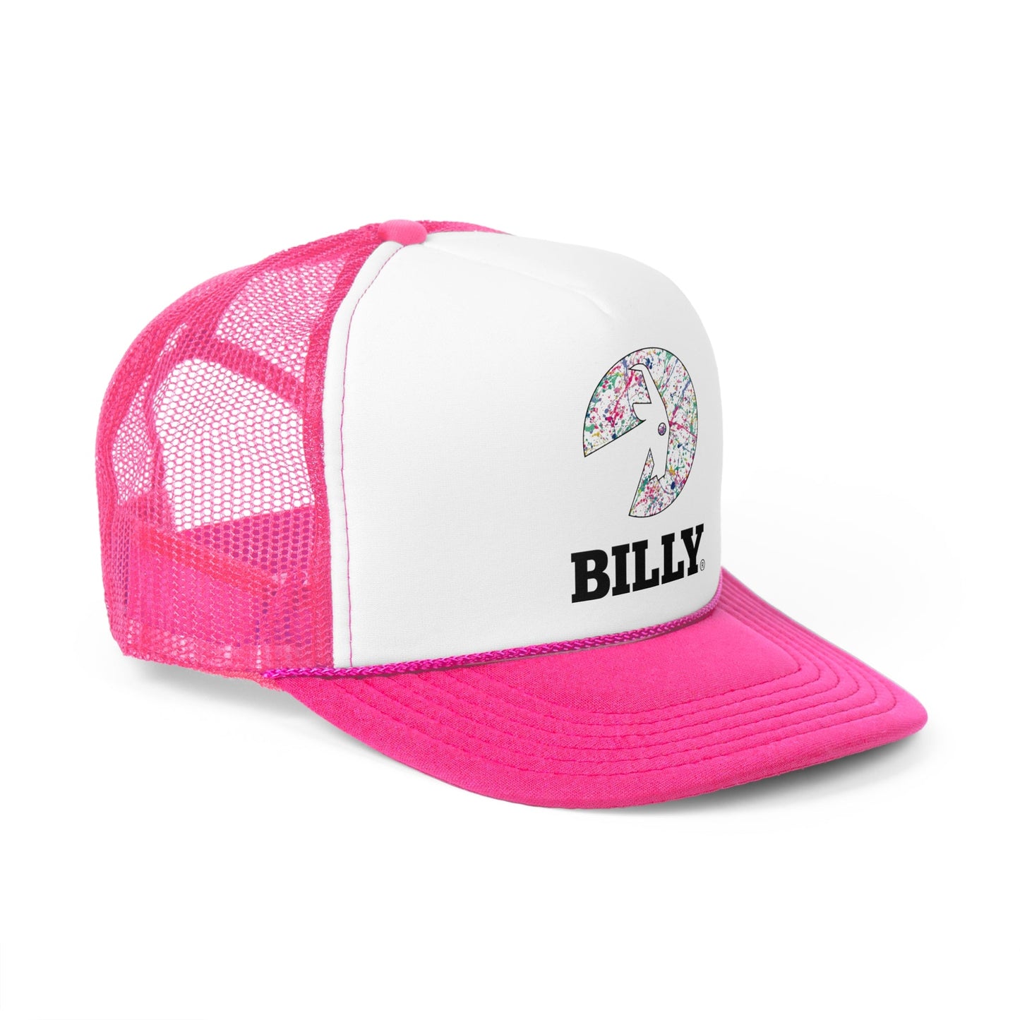  BILLY Foam Trucker Cap (Sasha Splatter - Black Print) — AVAILABLE IN 2 COLORS