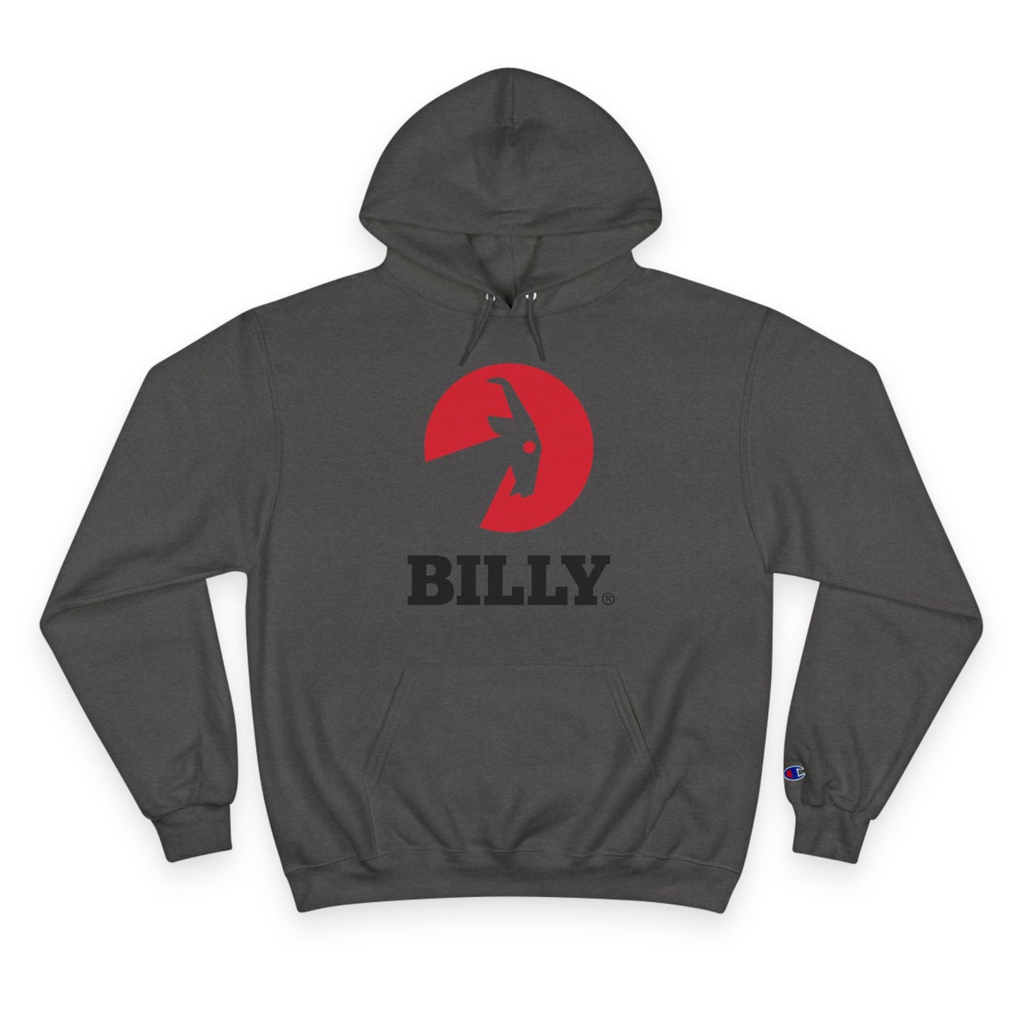  BILLY Core Adult Unisex Hoodie (Red/Black Vertical Logo)