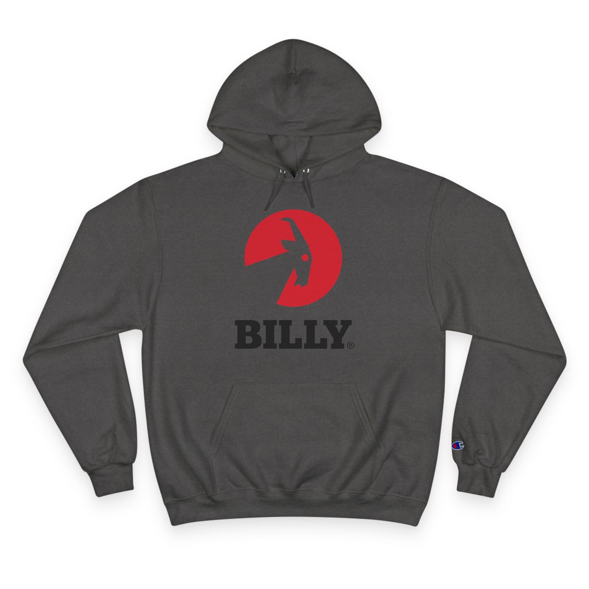  BILLY Core Adult Unisex Hoodie (Red/Black Vertical Logo)