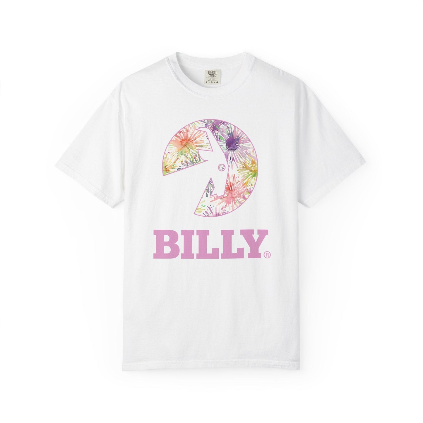  BILLY Unisex Garment-Dyed T-Shirt (Floral Logo) - AVAILABLE IN 4 COLORS