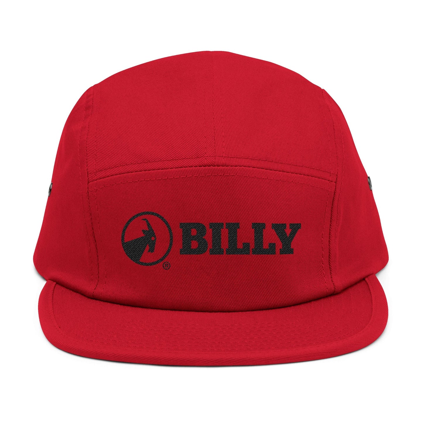  BILLY 5 Panel Cap (Black Horizontal Logo - Embroidery) — AVAILABLE IN 6 COLORS