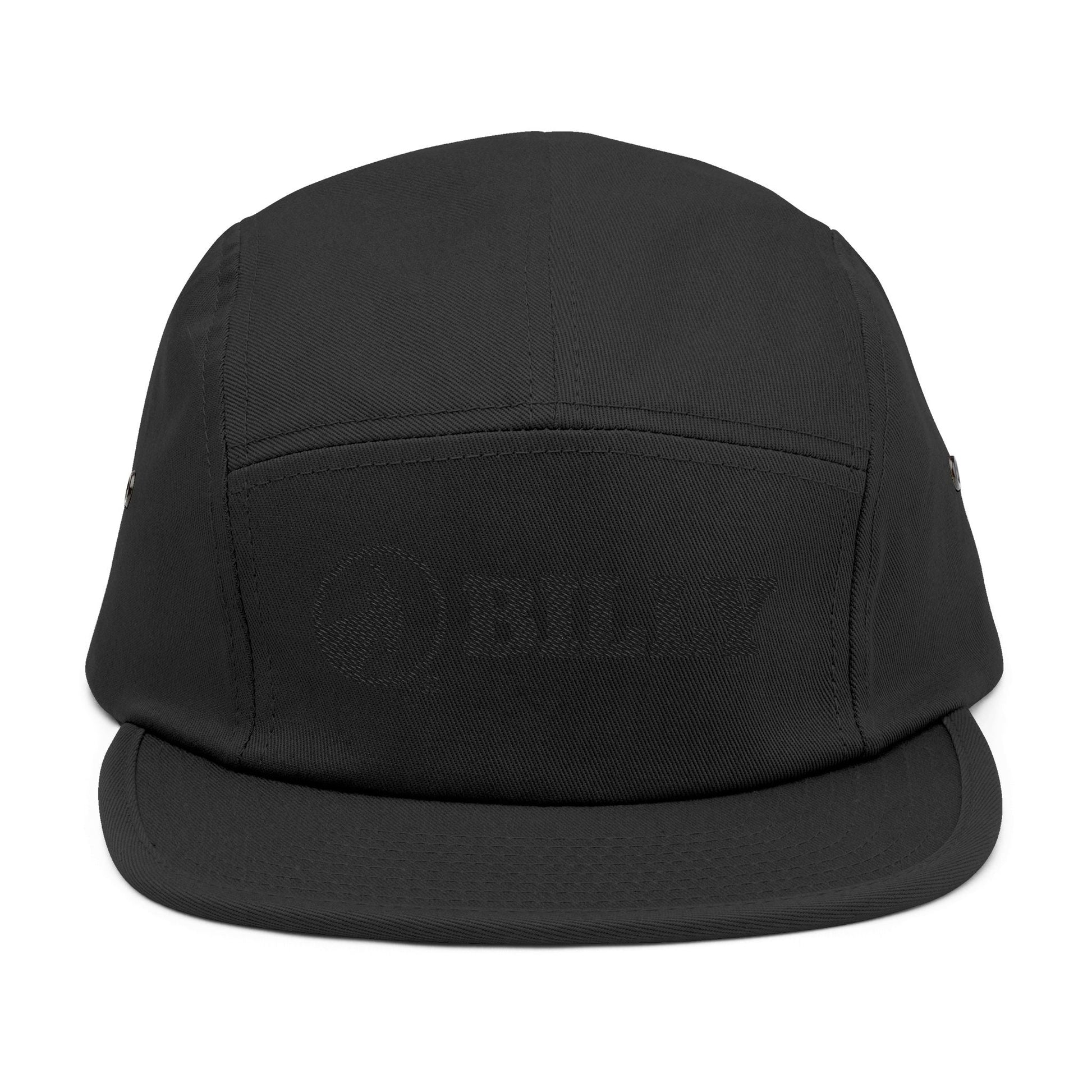  BILLY 5 Panel Cap (Black Horizontal Logo - Embroidery) — AVAILABLE IN 6 COLORS