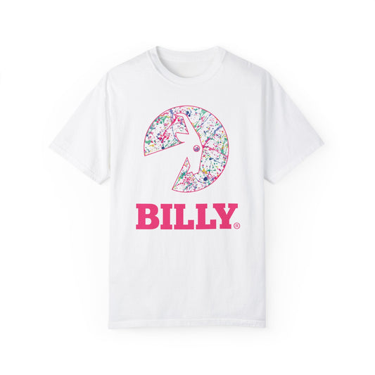  BILLY Sasha Splatter Unisex Garment-Dyed T-Shirt (Sasha Splatter - Pink Print)