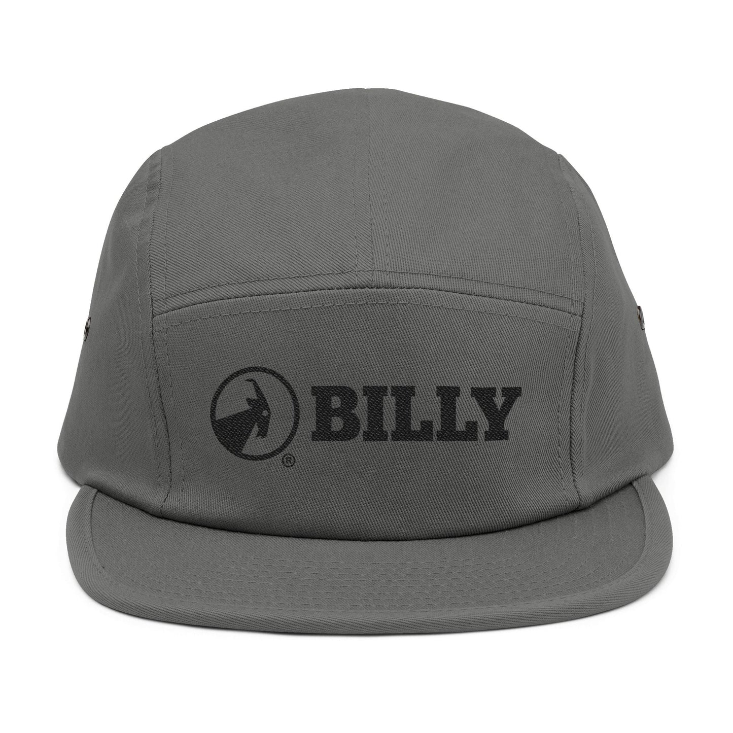  BILLY 5 Panel Cap (Black Horizontal Logo - Embroidery) — AVAILABLE IN 6 COLORS