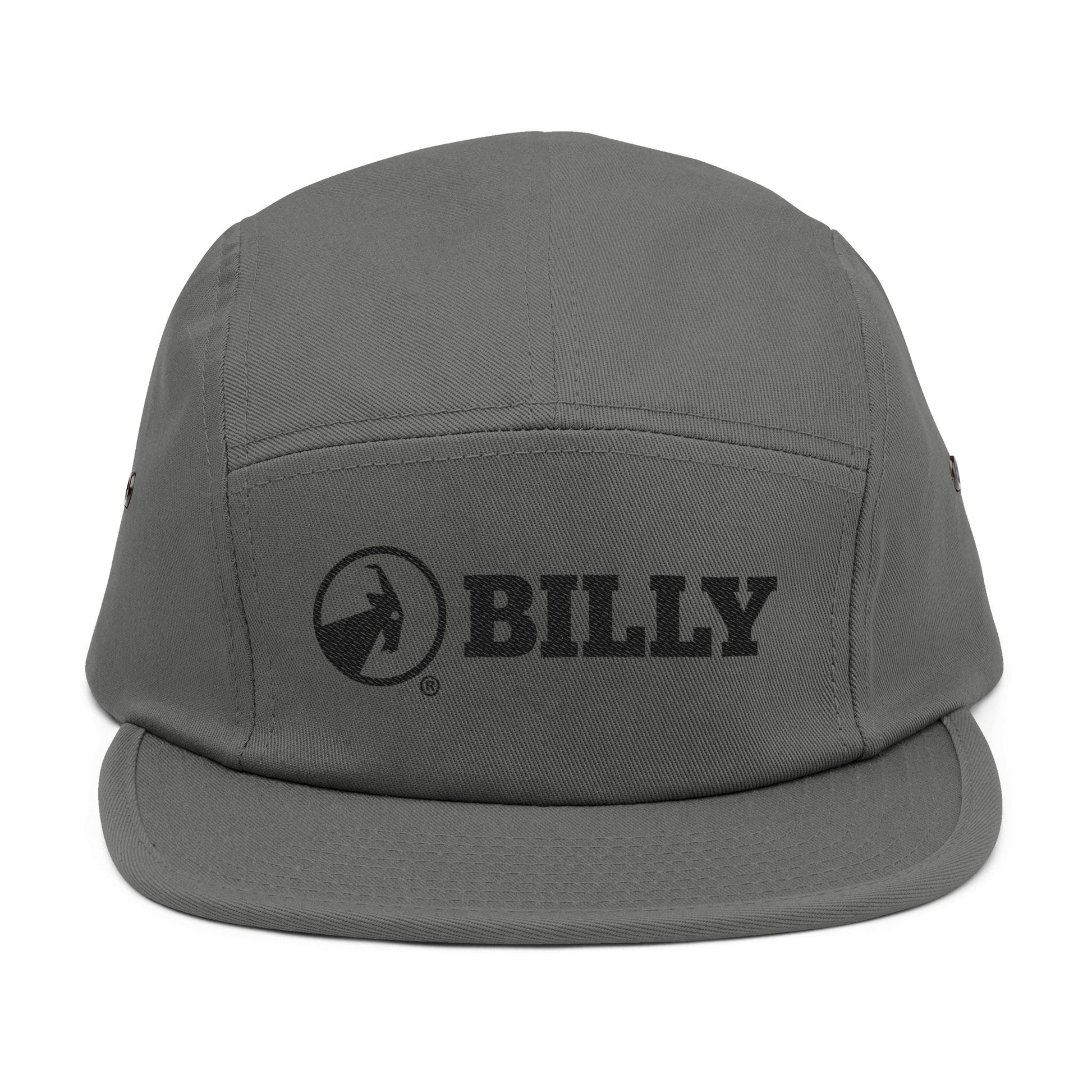  BILLY 5 Panel Cap (Black Horizontal Logo - Embroidery) — AVAILABLE IN 6 COLORS