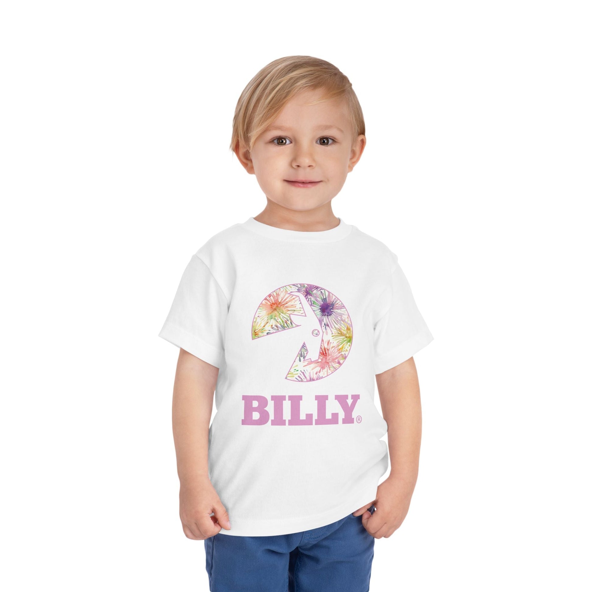  BILLY Toddler Short Sleeve Tee (Floral Logo) - AVAILABLE IN 3 COLORS