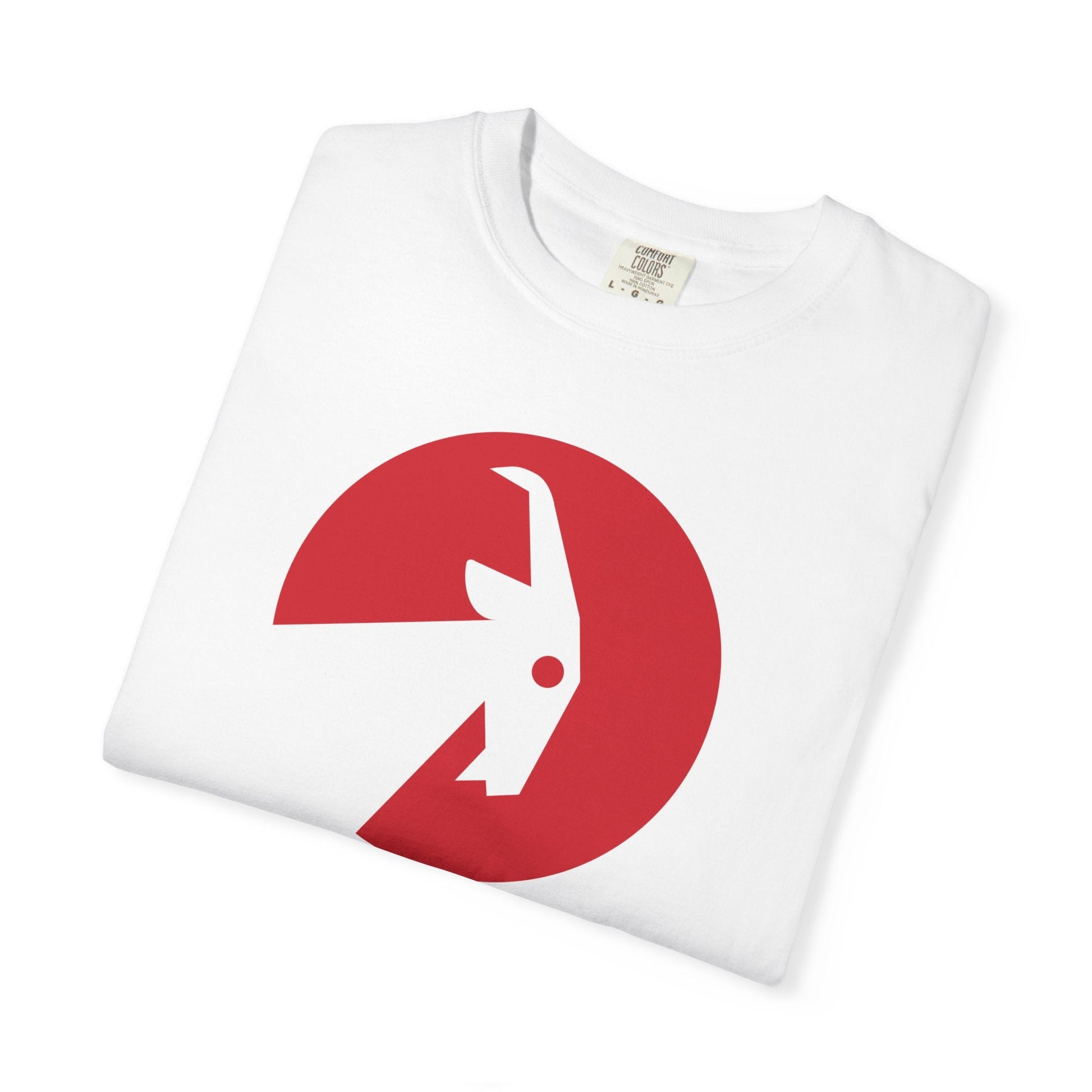  BILLY Unisex Garment-Dyed T-Shirt (Black/Red Vertical Logo)