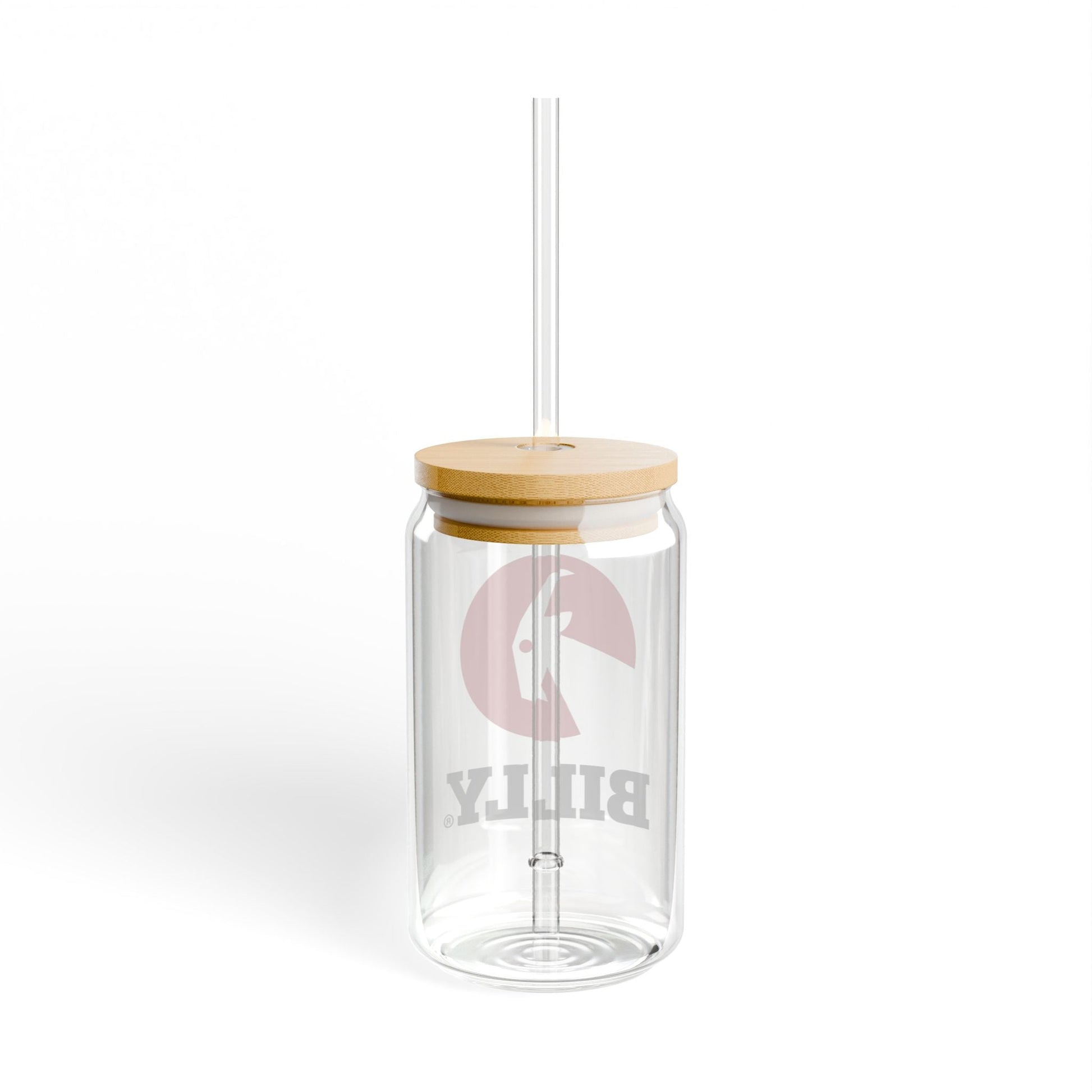  BILLY Sipper Glass, 16oz (Red/Black Vertical Logo)