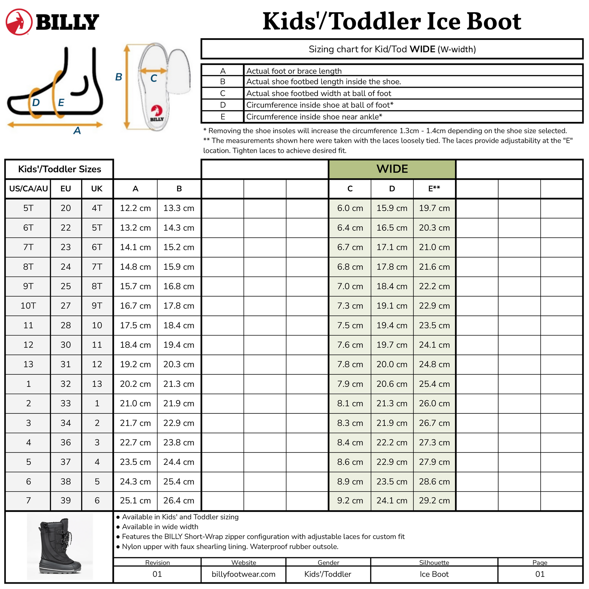  Black BILLY Ice Boot