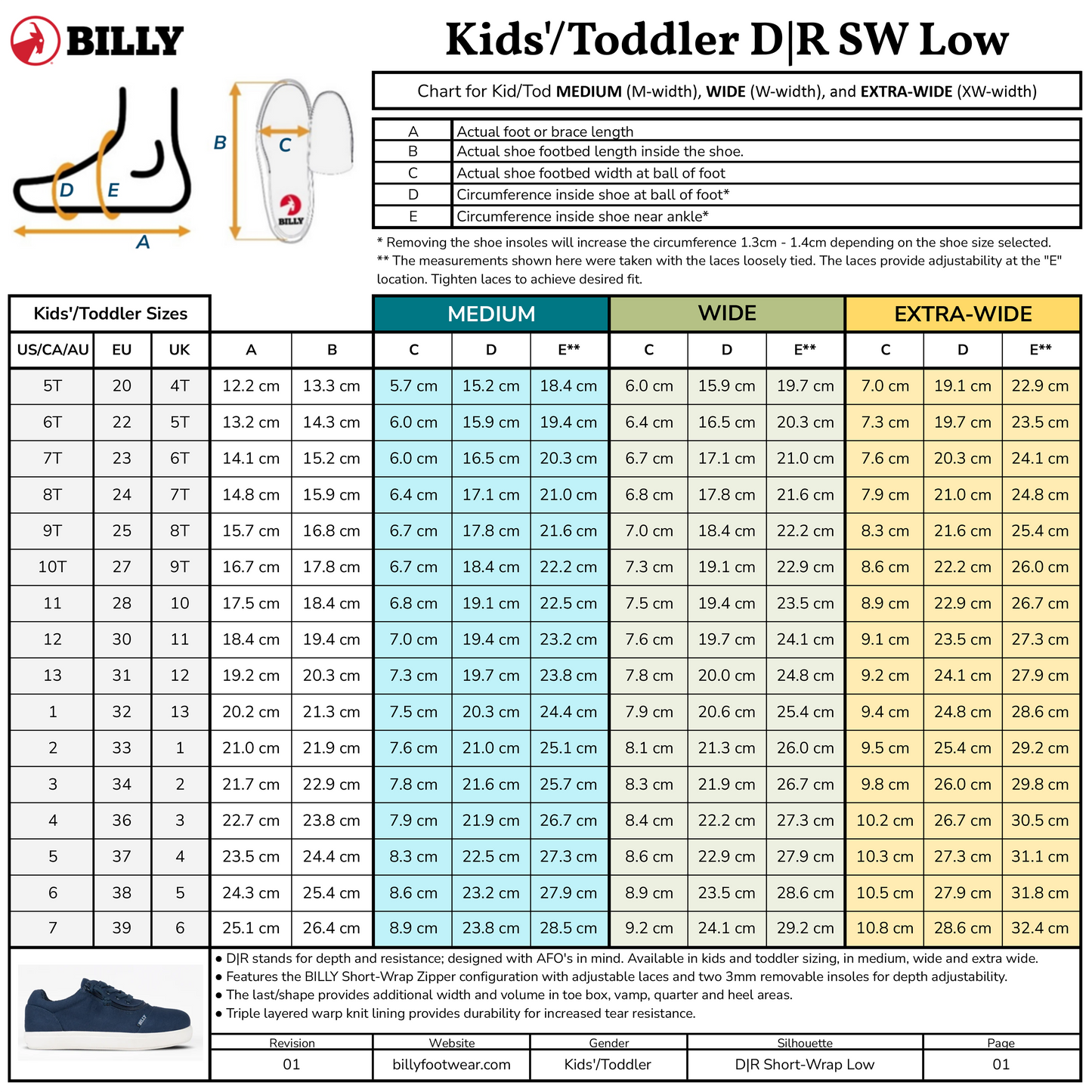 SALE - Dark Grey BILLY D|R II Short Wrap Low