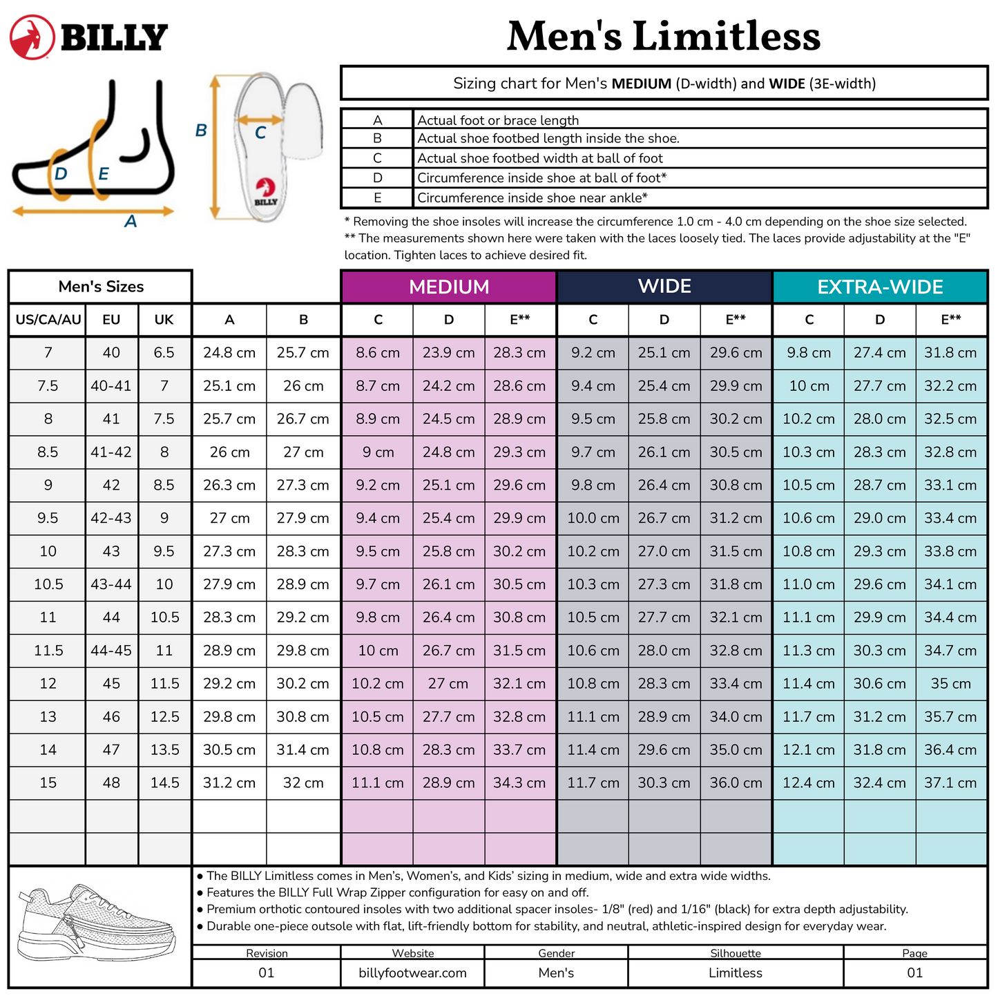  Men's Black BILLY Limitless
