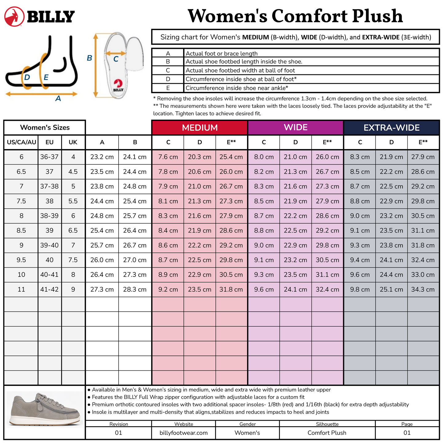  Women's Grey Suede BILLY Comfort Plush