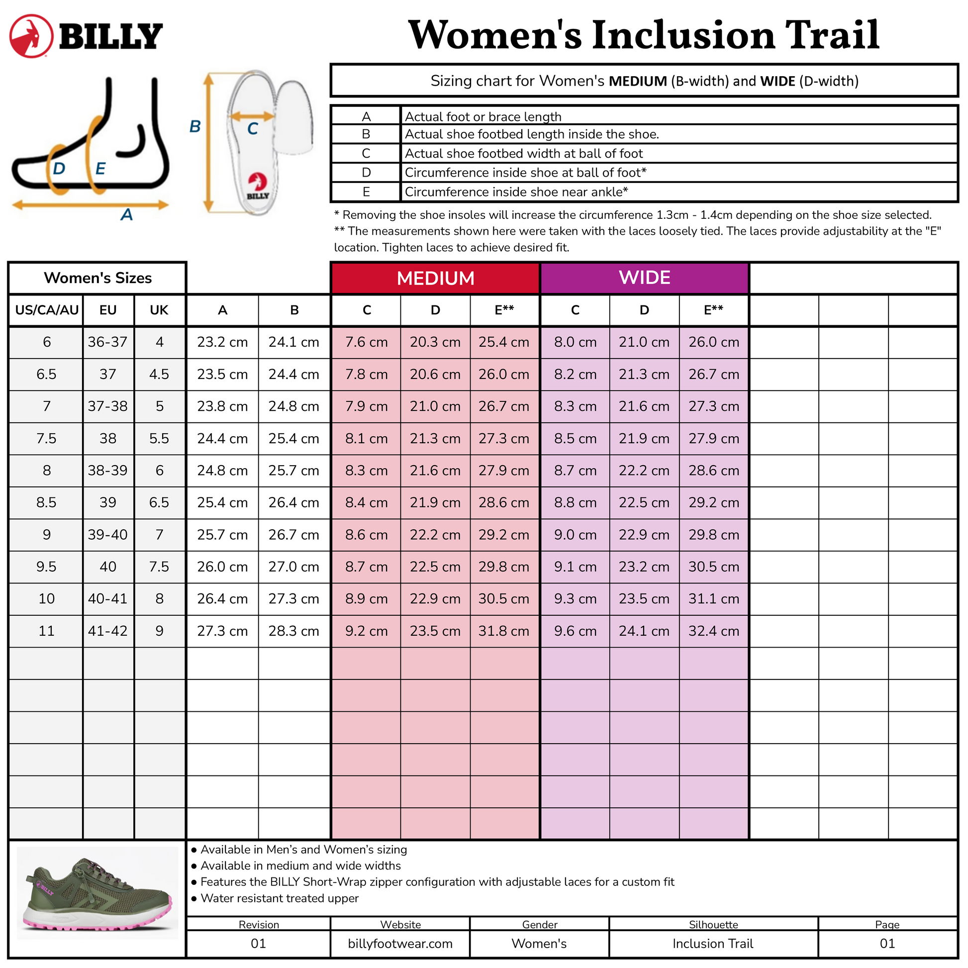  Women's Purple/Mint BILLY Inclusion Trail