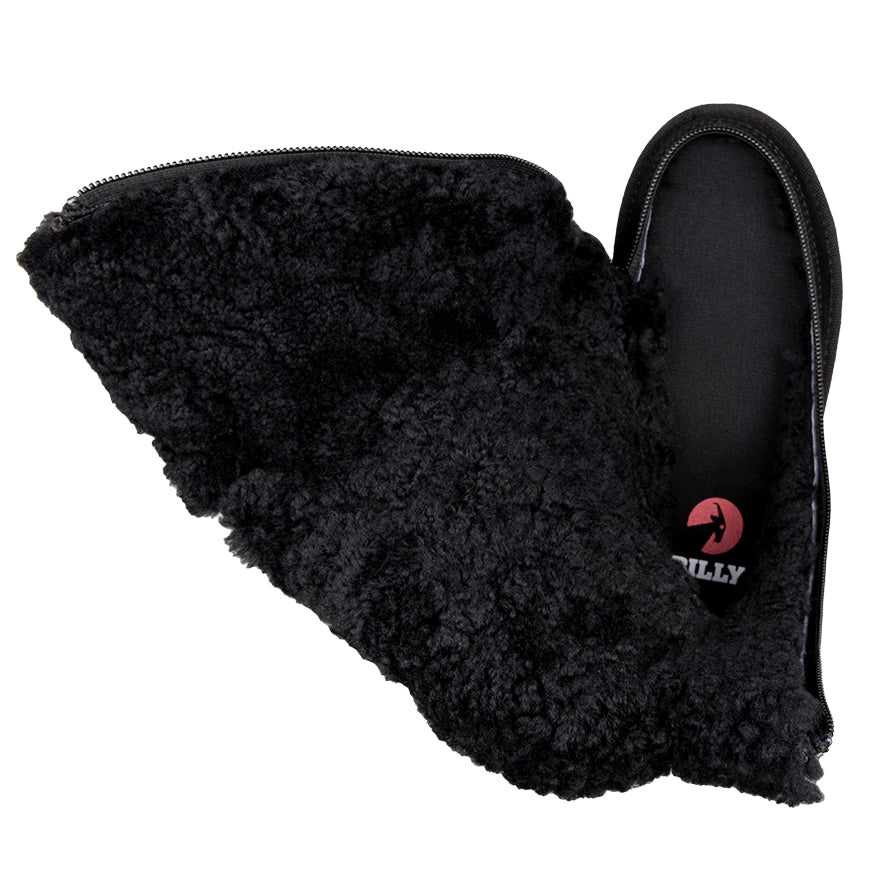 FINAL SALE - Black BILLY Cozy Quilt Lux Boots
