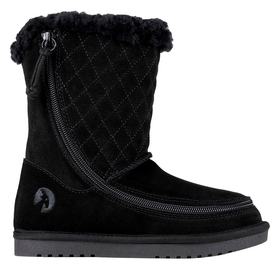  FINAL SALE - Black BILLY Cozy Quilt Lux Boots