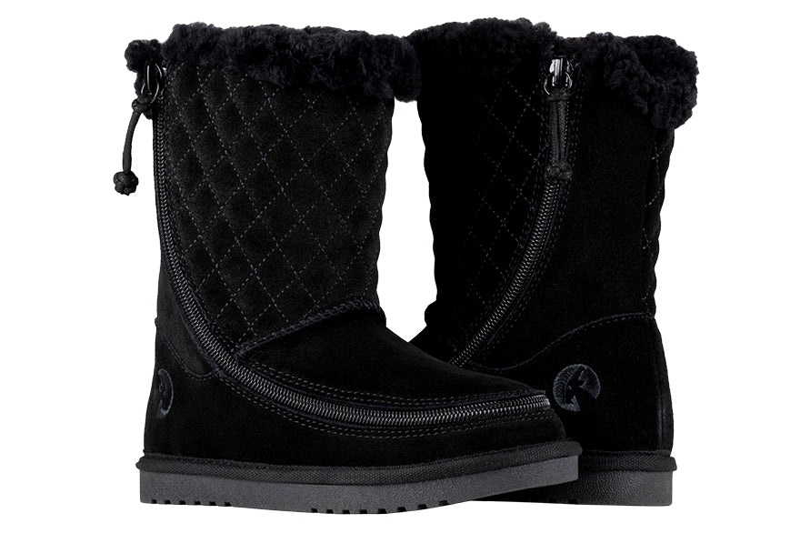  FINAL SALE - Black BILLY Cozy Quilt Lux Boots