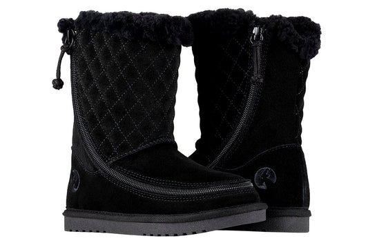  FINAL SALE - Black BILLY Cozy Quilt Lux Boots