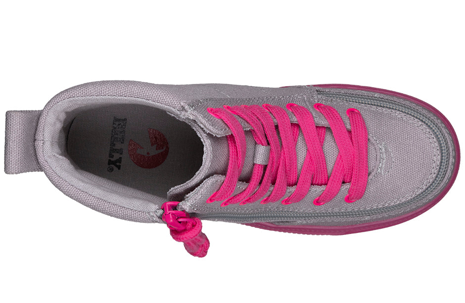  FINAL SALE - Grey/Pink BILLY Classic Lace High Tops