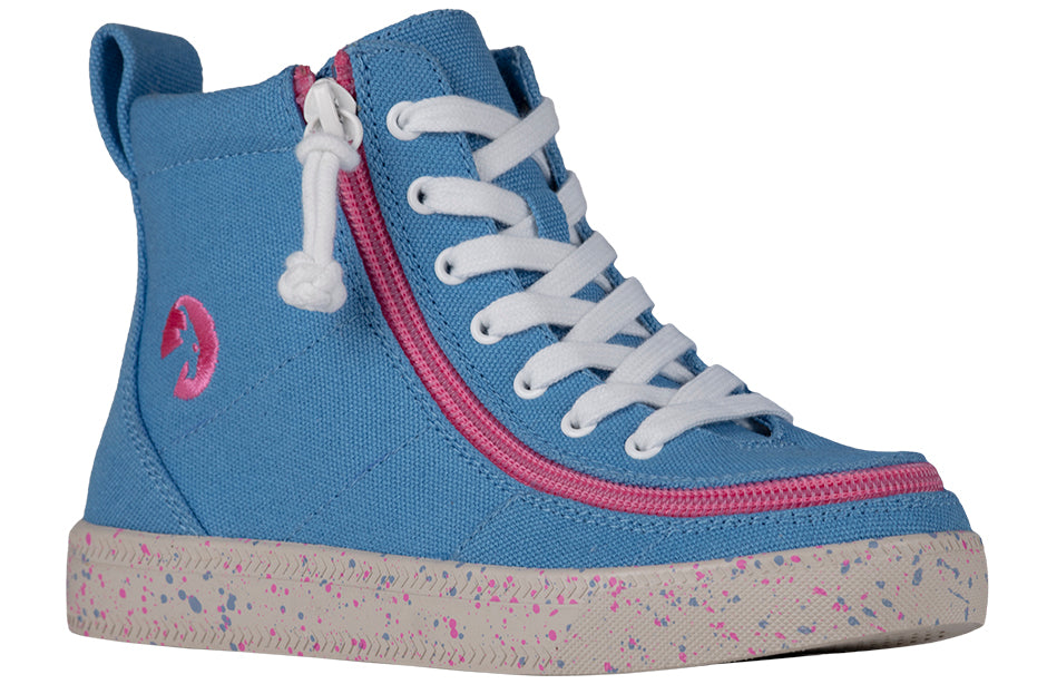  FINAL SALE - Blue/Pink Speckle BILLY Classic Lace High Tops